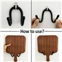 AUXPhome Lot de 2 Supports Muraux Universels pour Pelle à Pizza - Crochets de Suspension et Support de Présentation