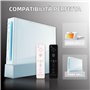 AUFGLO Pack de 2 manettes Wii - Télécommande Wii avec étui en silicone et dragonne (noir+blanc)