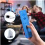AUFGLO Télécommande Wii et manettes Nunchuck pour Wii U, étui en silicone et dragonne inclus (rouge+bleu).