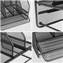 Cinnani Organisateur de bureau - Trieur de bureau en maille avec 1 plateau et 4 divisions verticales, rangement bureau organisat