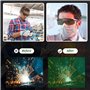 DAZZLUXE Lunettes de Protection Laser Vert Foncé - Protection Infrarouge et Ultraviolet, Contre la Lumière