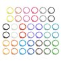 Lot de 40 porte-clés colorés à double couche - En métal - 30 mm - Accessoire de bricolage - Convient pour le bricolage