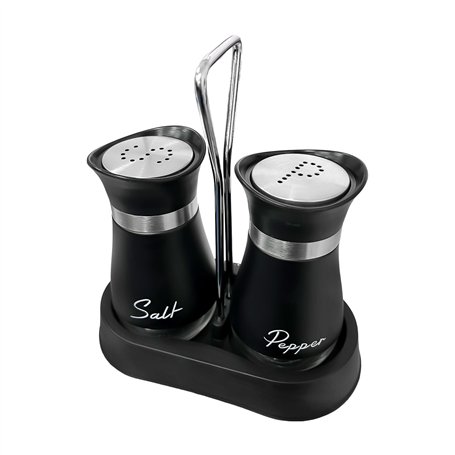 NYGGTYK 1 paire de salières et poivrières avec 1 étagère