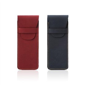 KSBBHDS Lot de 2 trousses à crayons en cuir synthétique - Étui à crayons à rabat - Étui de protection pour stylo - Étui de range