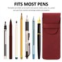 KSBBHDS Lot de 2 trousses à crayons en cuir synthétique - Étui à crayons à rabat - Étui de protection pour stylo - Étui de range