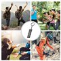 Lot de 2 sifflets d'urgence en acier inoxydable avec porte-clés, sifflet de sécurité, sifflet de survie en plein air, convient p