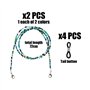 KSBBHDS Lot de 2 chaînes de lunettes à perles colorées - Antidérapantes - Accessoires de lunettes réglables - Convient pour lune