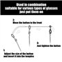 KSBBHDS Lot de 2 chaînes de lunettes à perles colorées - Antidérapantes - Accessoires de lunettes réglables - Convient pour lune