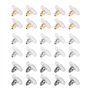 Lot de 30 bouchons d'oreilles en métal pour boucles d'oreilles pour femme (argent