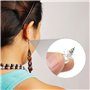 Lot de 30 bouchons d'oreilles en métal pour boucles d'oreilles pour femme (argent, noir pistolet, doré)