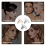 Lot de 30 bouchons d'oreilles en métal pour boucles d'oreilles pour femme (argent, noir pistolet, doré)