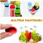 ZBHDEYG Lot de 6 couvercles de canettes de cola, couvercles en silicone pour bouteilles de cola, couvercles anti-fuite pour cane