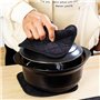 Gants Anti-Brûlure pour Ébullition - 1 Paire avec 2 Coussinets d'Isolation - Résistants à la Chaleur, Antidérapants pour Four à 