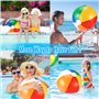 Ballon de Plage Gonflable, 4 Pièces Ballon Gonflable Piscine, 50cm Ballon Piscine pour Fête de Piscine, Ballon Enfant, Ballons d