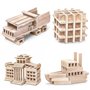 Pavlleen 30 Pièces Blocs de Bois Brut Rectangulaires,Blocs de Sculpture en Bois Inachevés,100x20x7mm,Pour le bricolage,La constr