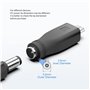TAIFU 5V 9V 12V 17V 1A 2A 3A DC Connecteur Adaptateur de Cable to 5.5*2.1mm avec 7 Embouts 2.5*0.7/ 3.5*1.35/4.0*1.7/4.8*1.7/5,5