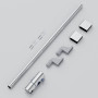 MORADO Barre de Douche 70cm en Acier Inoxydable, Support de Douche Réglable en Hauteur, Colonne de Douche Montage Mural, Chromé