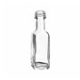 gouveo lot de 60 bouteilles en verre 20 ml Maraska avec bouchon à vis argenté - mini bouteille 0,02 l à remplir - bouteilles en 
