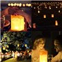DECARETA 30 Pcs Sac à Bougie Lumière de Thé 3 modèles en Papier Ignifuge Bougie LED pour Decoration Maison/Mariage/Anniversaire/