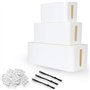 ASelected Lot de 3 Boîtes Cache Câbles