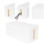 ASelected Lot de 3 Boîtes Cache Câbles, Organisateur de câbles, Boîte de Rangement pour Câbles en Plastique Garder Les Câble Ele