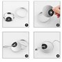 STARVAST 4Pcs Passes Cables Bureau, Passe Cable Fil Métal Brossé Design pour Table de Bureau - Passe Câbles Ronds Encastrables 6