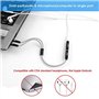 CableCreation Court Casque Mic Audio Y Splitter câble, 3,5 mm Femelle vers Dual 3.5 mm mâle Casque avec câble Audio Jack 3,5 mm 