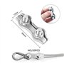 20 Pièces Duplex Clips M2 Câble Métallique Clips Inoxydable 304 Pinces Duplex pour Gréement de Câble Métallique de 2 mm