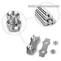 20 Pièces Duplex Clips M2 Câble Métallique Clips Inoxydable 304 Pinces Duplex pour Gréement de Câble Métallique de 2 mm