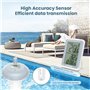 Thermomètre de piscine sans fil, flottant, facile à retirer, avec protection IPX7 contre l'eau et moniteur de température/humidi