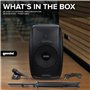Gemini Sound Sound AS-2115BT-PK Party Bluetooth 15 Woofer 2000W Système Actif PA DJ Bluetooth Haut-parleurs avec Support de Haut