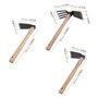CHEUKYIU Bodenbea - Lot de 3 bines de jardin avec houe plate large - Pioche plate étroite - Pioche plate - Pioche à quatre dents