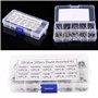 Diode, kit électronique assortiment d'assortiment de diode de redresseur de 100pcs 10Values avec la perte de puissance de boîte,