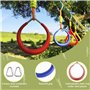 Accessoires de la Gamme Cateam Ninja - Anneaux de Gymnastique Multicolores Lot de 2 avec mousquetons - Anneaux de Barre de Singe