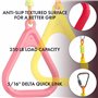 Accessoires Cateam Ninja - Anneaux de Gymnastique Triangle Multicolore Lot de 2 avec mousquetons - Triangles de Barre de Singe p