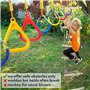 Accessoires Cateam Ninja - Anneaux de Gymnastique Triangle Multicolore Lot de 2 avec mousquetons - Triangles de Barre de Singe p