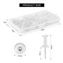 200 PCS Punaises Tableau Liège, MXTIMWAN Plastique Transparent Pointe en Acier Transparentes Punaises à Tête avec Points épingle
