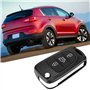 Clé de Voiture - Boutons de Remplacement pour Coque de Clé avec clé Intelligente à Trois Boutons et télécommande Compatible avec