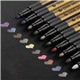 Willingood Marqueurs Métalliques Feutres 10 Couleurs Ensemble De Feutres Marqueurs Métalliques DIY Album