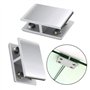 Lot de 2 pinces à verre double face réglables rectangulaires en alliage d'aluminium pour verre de 8 à 12 mm d'épaisseur