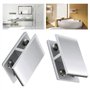 Lot de 2 pinces à verre double face réglables rectangulaires en alliage d'aluminium pour verre de 8 à 12 mm d'épaisseur