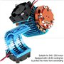 Tbest Dissipateur de Chaleur Moteur, Voiture RC Dissipateur de Chaleur Moteur 540/550 avec Ventilateur Compatible avec Les Modèl