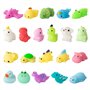 Nestling 21Pièces Kawaii Mochi Squishy Toys - Mini Squishies Noctiluque Soft Squeeze Jouet - Mignon Animal Squishy Jouet Anti St