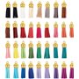 56 Pièces Gland en Cuir ，Gland Pendentifs en Cuir avec Capuchon d'or Petit Tassel，pour Sac Bijoux Artisanat ChaîNe Sangle Bricol