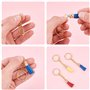 56 Pièces Gland en Cuir ，Gland Pendentifs en Cuir avec Capuchon d'or Petit Tassel，pour Sac Bijoux Artisanat ChaîNe Sangle Bricol