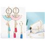 56 Pièces Gland en Cuir ，Gland Pendentifs en Cuir avec Capuchon d'or Petit Tassel，pour Sac Bijoux Artisanat ChaîNe Sangle Bricol
