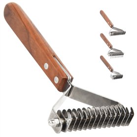 AIDIYA Coat King Démêloir Peigne et brosse de toilettage pour chiens et chats Râteau à sous-poil (8.8cm)