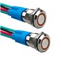 Aiqeer 2 Pièces 12 mm Commutateur Bouton-Poussoir Momentané