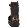 COWSDELLA Bottes pour Hommes en Cuir de Mollets avec semelle en caoutchouc Bottes de Motard avec Fermeture éclair Classiques Bot
