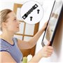 80 Pièces Cintre Photo, Fixations pour cadres en Dents de Scie, Ensemble de Cintre Photo Double Trou avec 170 Vis et 1 Tournevis